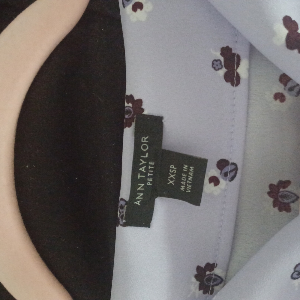 Ann Taylor purple boat neck top - Picture 3 of 4